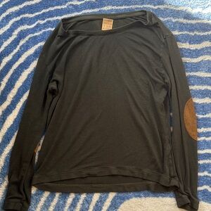 Zara Green Top with Elbow Patches